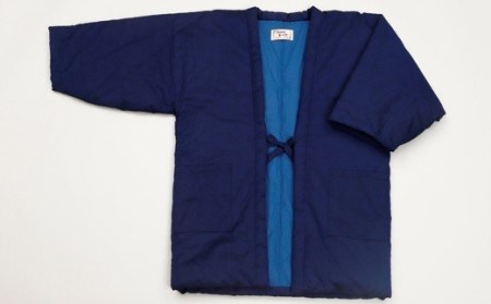 久留米はんてん　紳士紬はんてん　フリーサイズ（紺）　BA007