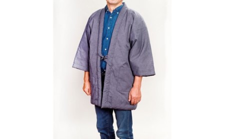 久留米はんてん　紳士紬はんてん　LLサイズ（グリーン）　BA012