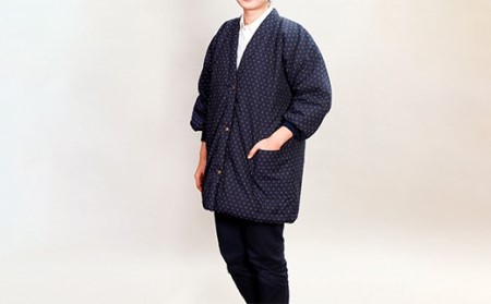 久留米はんてん / 婦人あられジャケットはんてん　（紺）　BA017