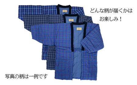 久留米はんてん 紳士用フリーサイズ(M~L)おまかせ 格子柄 BA042