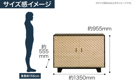 桐たんす専門店より総桐(デザイン家具)風浪 【波を表現した立体デザインパネル】過去にない斬新な桐たんす 職人による、手作り・手仕上げの工場よりお届け /総桐箪笥和光 AH037