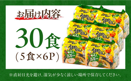 うまかっちゃん 博多 からし高菜風味 30食 (5袋×6パック) ラーメン とんこつ 乾麺 インスタント 袋麺 からし 高菜 らーめん 麺 油揚げ麺  即席めん 広川町 / 亀井通産（株） [AFAR015] | 福岡県広川町 | ふるさと納税サイト「ふるなび」