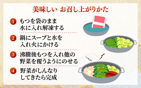 【満腹セット】博多明太もつ鍋 （醤油） もつ鍋セット めんたい しょうゆ スープ モツ 牛モツ もつ鍋セット 辛子明太子 広川町 / 株式会社海千 [AFAU001]