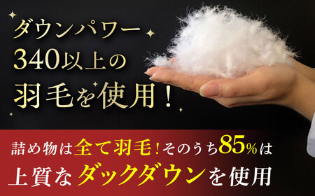 工場直送！国産羽毛ふとん 「筑後七国」軽量タイプ ダックダウン 85%使用 無地生成り 布団 シングル 寝具 だうん 綿 吸湿性 放湿性 広川町 / ヒラモリ株式会社 [AFAO013]