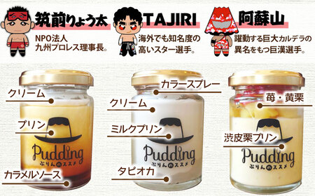 九州プロレス×ぷりんのススメ レスラーぷりん9個 / プリン スイーツ[AFAK295]
