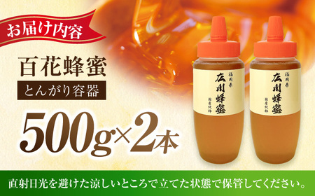 【8月下旬より発送】国産蜂蜜 とんがり容器 500g×2本 / 蜂蜜[AFBL001]