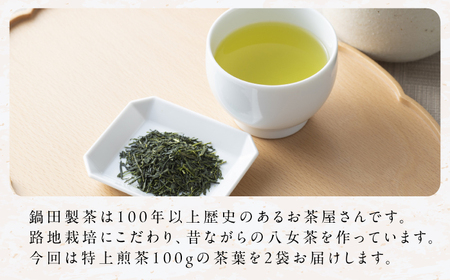 八女茶 茶葉 200g（100g×2本） / 茶葉 お茶 やめちゃ ティー スピード配送[AFBW002]