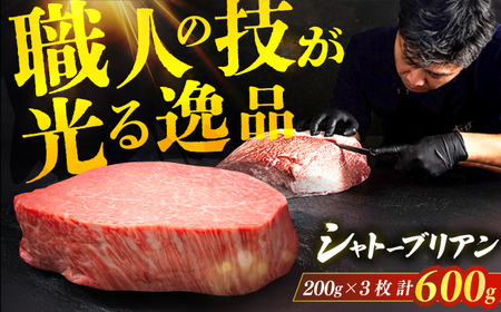 【博多和牛】シャトーブリアン 200g×3枚  / 肉 ステーキ シャトーブリアン [AFBV085]