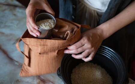 柿渋染 米袋 4kg用 縦約40cm×横約23cm