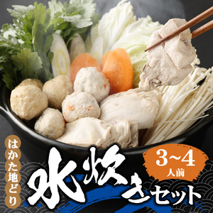 はかた地どり 水炊きセット (3-4人前) スープ つみれ 肉団子