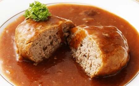 創業100年以上の肉屋が作ったこだわりの【冷凍】手作り煮込みハンバーグ 3個入り 手作り 煮込み ハンバーグ ソース お肉 肉 おかず 惣菜 老舗 3個