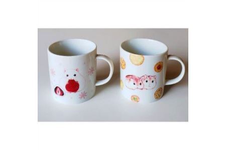 ハムスターの ペアマグカップ 9cm×12cm(250cc) 食器 マグカップ
