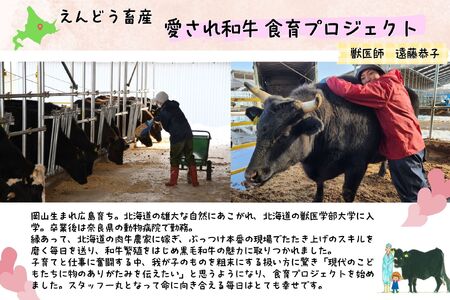 北海道 愛され和牛 ハンバーグ 食育 150g × 5個 牛肉 十勝 士幌町【EN01】