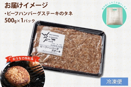 北海道 ビーフ ハンバーグステーキ 500g  ハンバーグの種 手づくり ハンバーグ タネ  卵不使用 乳不使用 小麦不使用 国産  beef 牛肉 赤身肉 国産牛 肉 おかず パーティー 冷凍 お取り寄せ 送料無料 十勝 士幌町【W07】