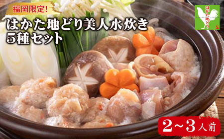 福岡限定！はかた地どり美人水炊き5種セット　2～3人前  Y44