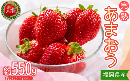 暖家のいちご　完熟あまおう 約275ｇ×2パック 4H5-S