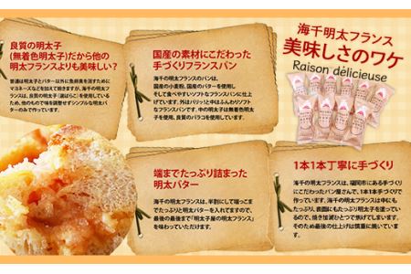 明太子屋がこだわった博多明太フランス 10本セット 2W5