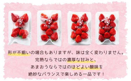 暖家のいちご 完熟あまおう 約275g×4パック 4H3