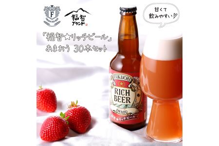 E19-07-02 【訳あり】福智★リッチビール(あまおう)30本セット