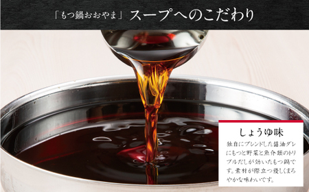 W65-88 【定期便6ヶ月】博多もつ鍋おおやま しょうゆ味 3人前