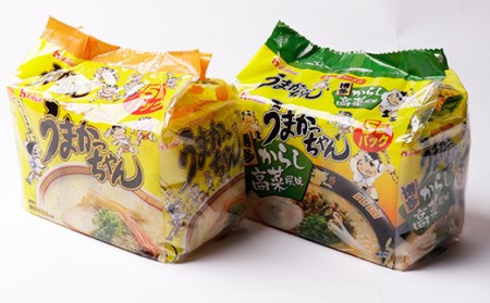 P55-06 うまかっちゃん 博多からし高菜風味食べ比べセット（5食×2） 【DYP】 【fukuchi00】