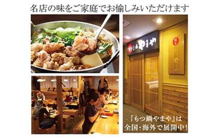 【本場博多のもつ鍋をご家庭で】博多もつ鍋やまや もつ鍋セット こく味噌味（3-4人前）もつ鍋 モツ鍋 セット 冷凍