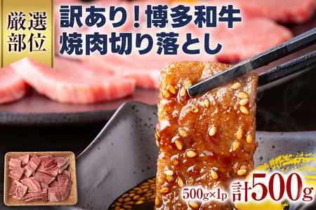 訳あり！【A4～A5】博多和牛焼肉切り落とし(肩ロース・バラ） 500g 黒毛和牛 お取り寄せグルメ お取り寄せ 福岡 お土産 九州 福岡土産 取り寄せ グルメ 福岡県