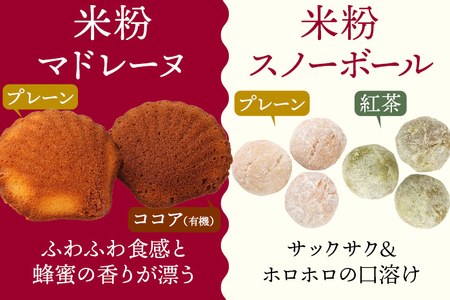 焼き菓子 米粉焼菓子の詰め合わせ8種 米粉 焼菓子 お菓子 詰め合わせ 小麦粉不使用 白砂糖不使用 お酒不使用 グルテンフリー ギルトフリー スイーツ クッキー マドレーヌ ココア 抹茶 グルメ お取り寄せ