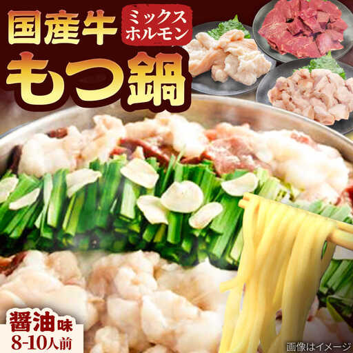 「上田商店」工場直販 もつ鍋セット(醤油/8-10人前)[BGAD062]モツナベ
