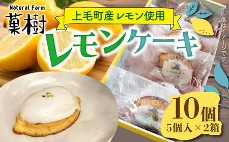 【ナチュラルファーム菓樹】レモンケーキ 10個（5個入×2箱）～上毛町産レモン使用～  _NK1106