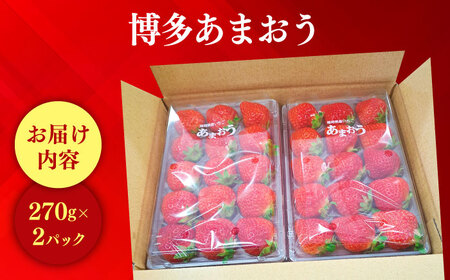 【1月上旬り順次発送】農家直送 朝採り新鮮いちご【博多あまおう】約270g×2パック [ABDG001] 