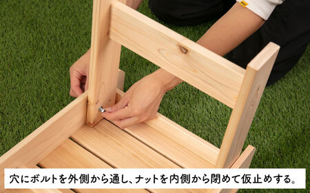 桧縁台900　360x360x900　脚組立式 [ABDW002] 