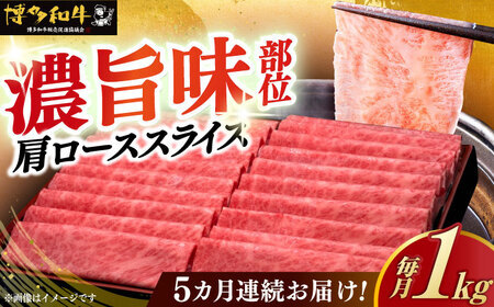 【全5回定期便】肩ロース 薄切り 1kg [ABCL071]