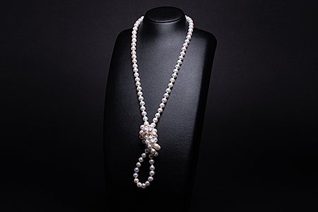 8-8.5アコヤ真珠バロックロングネックレス：C426-001