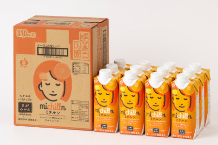 果汁100%!チルスムージー ミチルン 330ml×12本 フルーツジュース 佐賀みかん パインアップル:B110-050