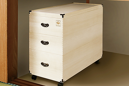 桐たんす 総桐ひな人形収納ケース3段 TS-3DL:C116-005