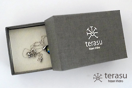 肥前びーどろネックレス(青・丸) 工芸品 伝統工芸品 副島硝子 ガラス アクセサリー ネックレス プレゼント ギフト 母の日 :B320-009