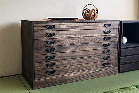 桐たんす 時代仕上げ総桐タンス 7段：C197-006 180,000円