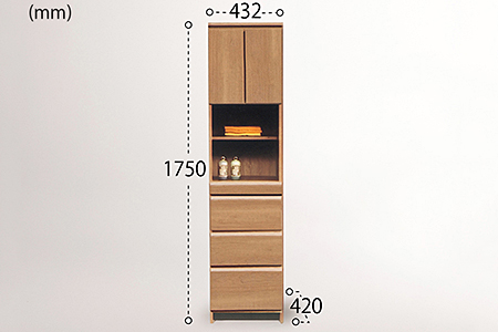 45幅サニタリー隙間収納（NA）【諸富家具】：C139-008