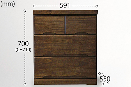 60-3LCD奥深 押入れ収納（BR）【諸富家具】：B085-008
