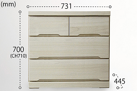 75-3LC収納家具（白）【諸富家具】：B850-014