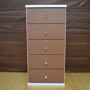 43.5チェストキャンディ5段（全6色）【諸富家具】：B700-002