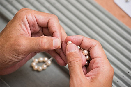 可愛いアコヤパール一粒バーネックレス:B930-004