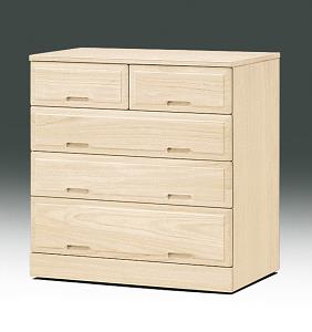 桐たんす 総桐クローゼット収納75幅4段  840D：C139-013