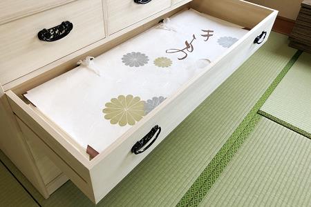 桐たんす 総桐衣裳チェスト HT-100幅4段C：C146-005