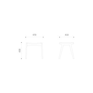 GADO stool《 NWH 》【諸富家具】：C138-005
