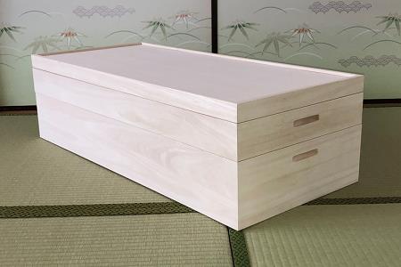 桐たんす 着物収納の定番 桐箱2段 KR-1M:B535-004