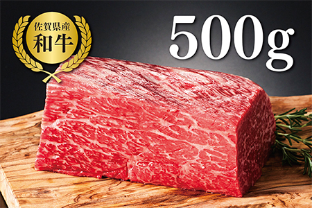【牧場直送】佐賀産黒毛和牛 赤身ブロック肉 500g：B140-038