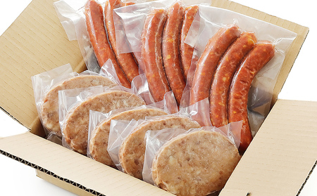 十勝しんむら牧場 放牧豚のハンバーグとソーセージセット 計1380g 北海道産 豚肉 冷凍