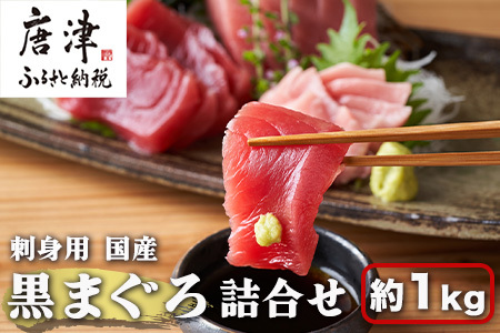 刺身用 国産 黒まぐろ詰め合わせ 約1kg トロ 赤身 マグロ 鮪 刺身 さしみ 魚 魚介 柵 ブロック 海鮮 海産物